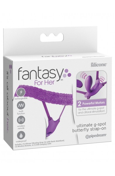 Fantasy for Her Ultimate G-Spot Butterfly Strap-on - Purple