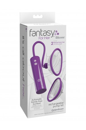 Fantasy for Her Rechargeable Pleasure Pump Kit -  Purple