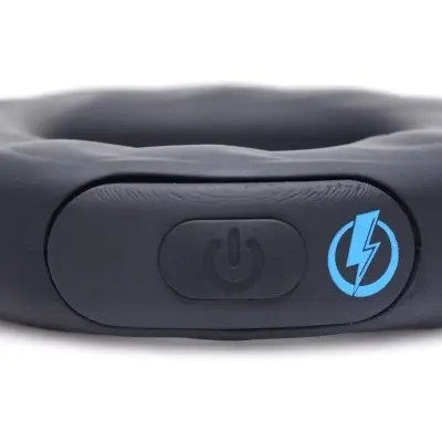 E-Stim Pro Silicone Cock Ring With Remote - Black