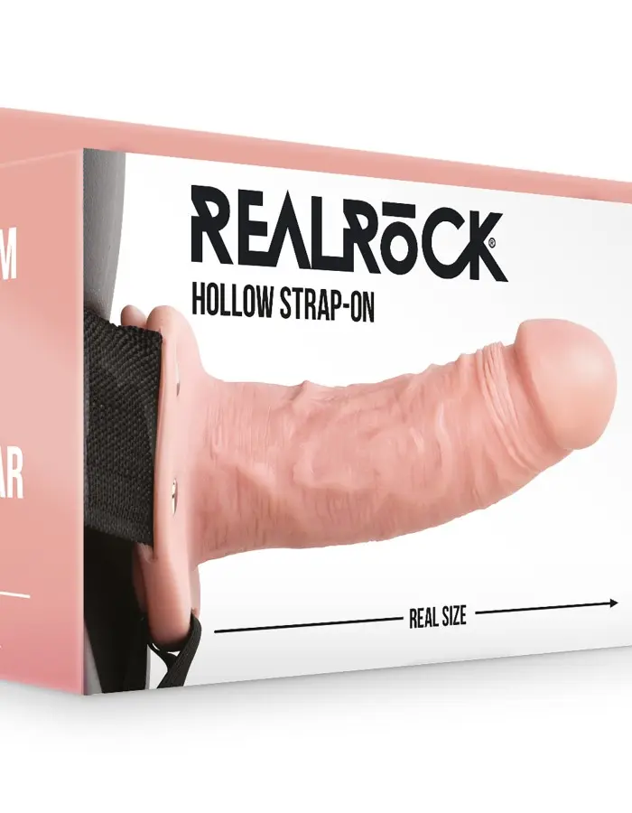 Hollow Strap-on Without Balls 6 Inch - Flesh