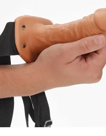 Hollow Strap-on Without Balls 6 Inch - Tan