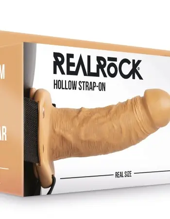 Hollow Strap-on Without Balls 6 Inch - Tan