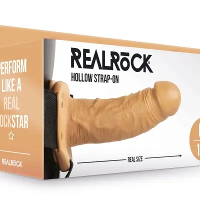 Hollow Strap-on Without Balls 6 Inch - Tan