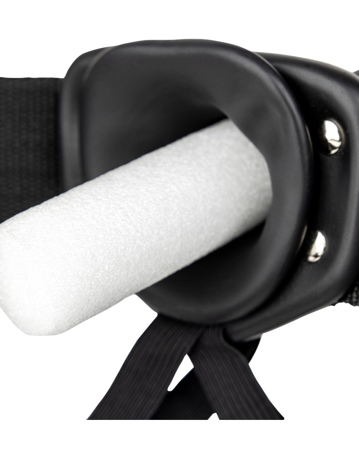 Hollow Strap-on Without Balls 8 Inch - Black