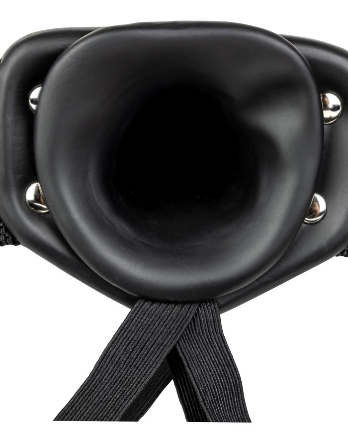 Hollow Strap-on Without Balls 8 Inch - Black
