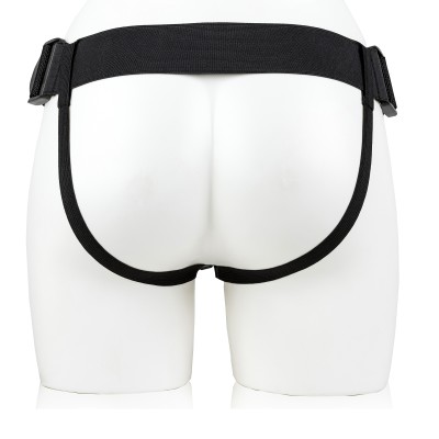 Hollow Strap-on Without Balls 8 Inch - Black