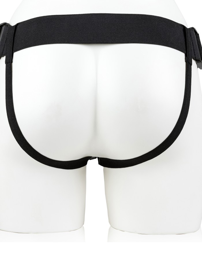 Hollow Strap-on Without Balls 8 Inch - Black