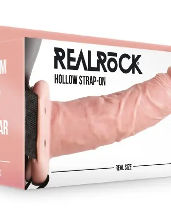Hollow Strap-on Without Balls 8 Inch - Flesh