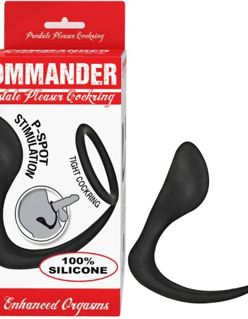 Commander Prostate Pleaser Cockring - Black