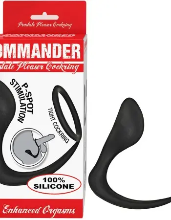 Commander Prostate Pleaser Cockring - Black