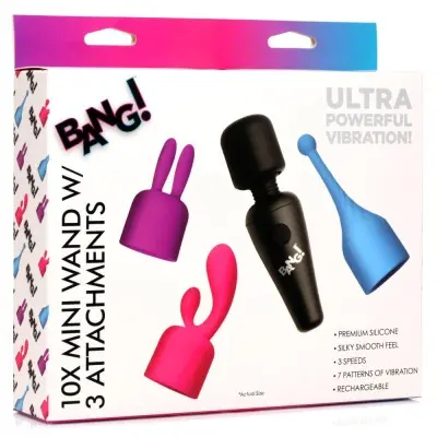 Bang - 10x Mini Wand With 3 Attachments