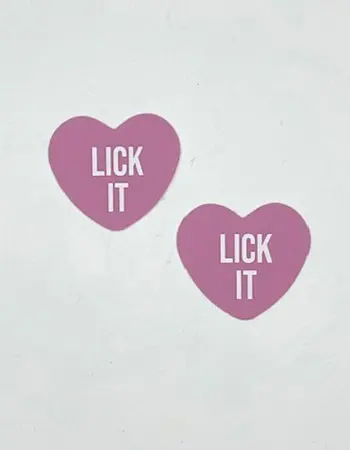 Lick It Light Pink Candy Heart Pasties