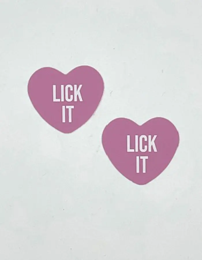 Lick It Light Pink Candy Heart Pasties