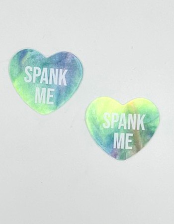 Spank Me Rainbow Sherbert Tie Die Candy Heart Pasties