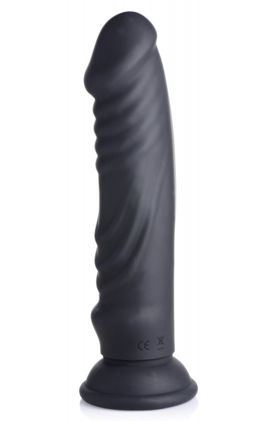 E-Stim and Vibrating Dildo With Remote - Black