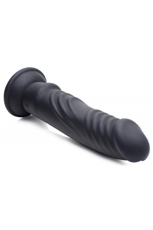 E-Stim and Vibrating Dildo With Remote - Black