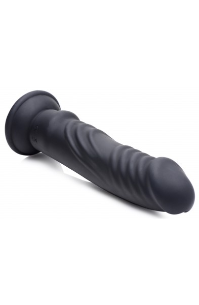 E-Stim and Vibrating Dildo With Remote - Black