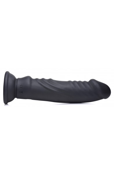 E-Stim and Vibrating Dildo With Remote - Black