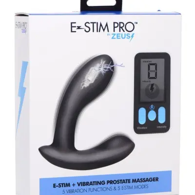 E-Stim and Vibrating Prostate Massager - Black