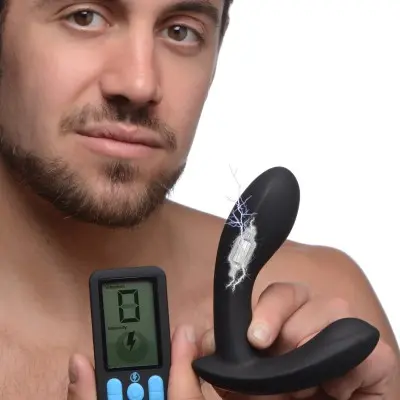 E-Stim and Vibrating Prostate Massager - Black