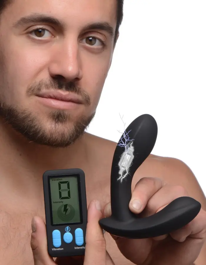 E-Stim and Vibrating Prostate Massager - Black