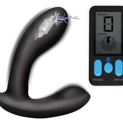 E-Stim and Vibrating Prostate Massager - Black