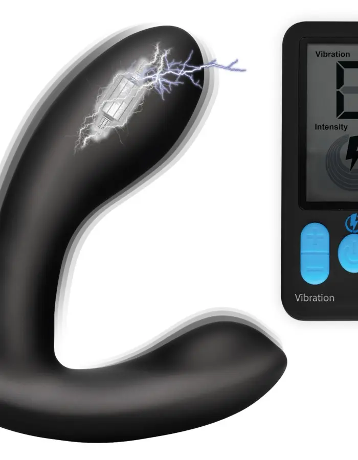 E-Stim and Vibrating Prostate Massager - Black