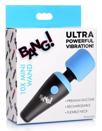 10x Vibrating Mini Silicone Wand - Blue