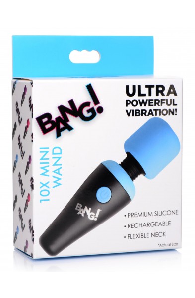 10x Vibrating Mini Silicone Wand - Blue