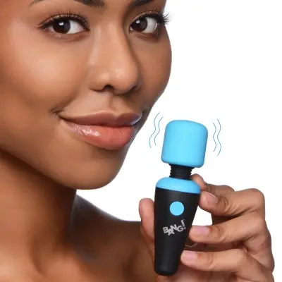 10x Vibrating Mini Silicone Wand - Blue