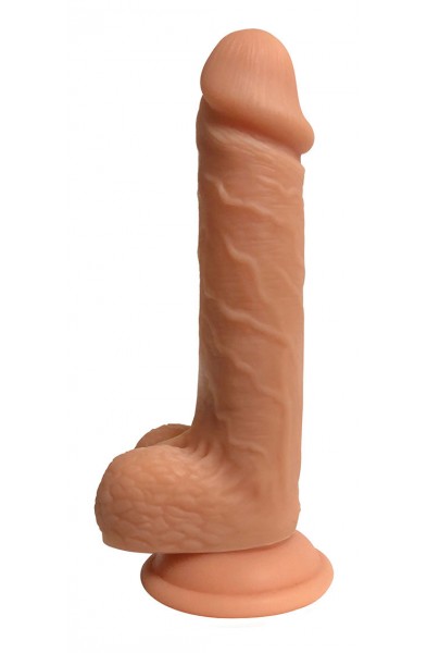 Easy Rider 7 Inch Dual Density Dildo With Balls -  Light