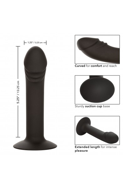 Silicone Curved Anal Stud - Black