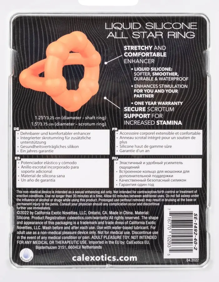 Alpha Liquid Silicone All Star Ring - Orange