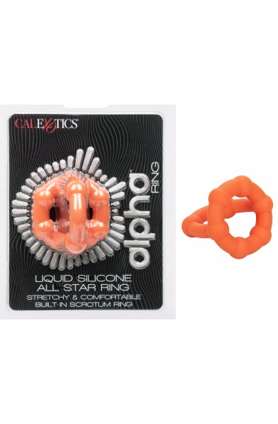 Alpha Liquid Silicone All Star Ring - Orange