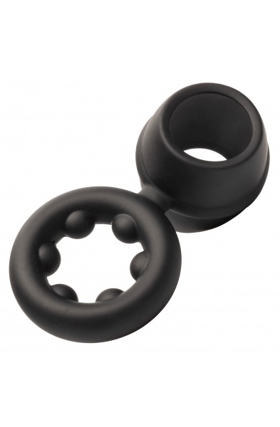 Alpha Liquid Silicone Dual Support Magnum Ring - Black