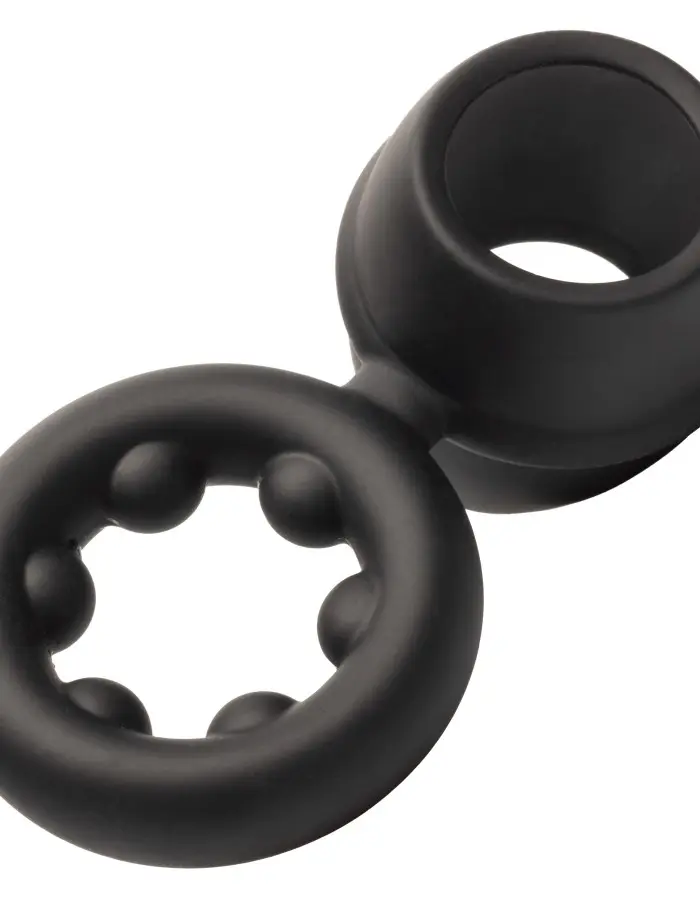 Alpha Liquid Silicone Dual Support Magnum Ring - Black