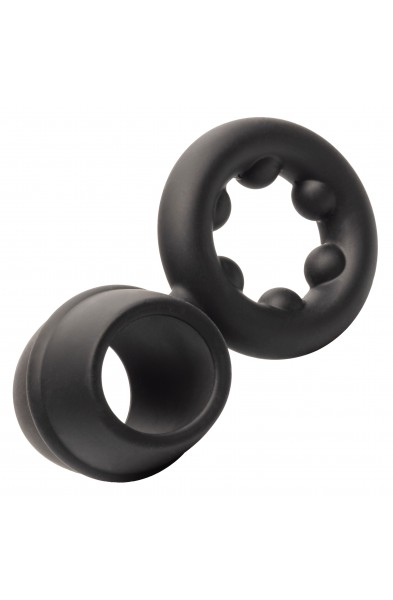 Alpha Liquid Silicone Dual Support Magnum Ring - Black