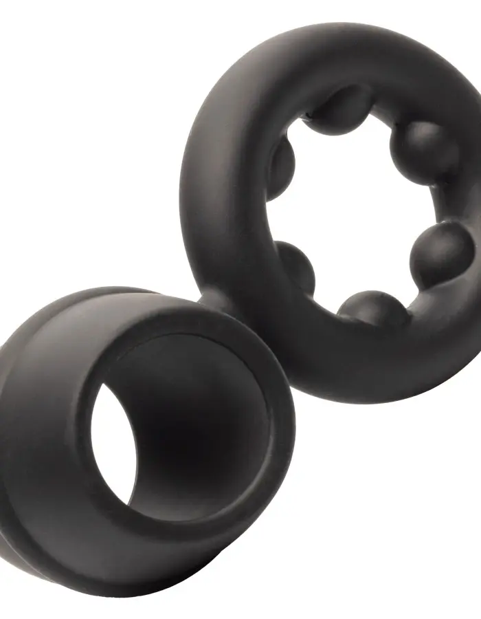 Alpha Liquid Silicone Dual Support Magnum Ring - Black