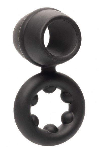 Alpha Liquid Silicone Dual Support Magnum Ring - Black