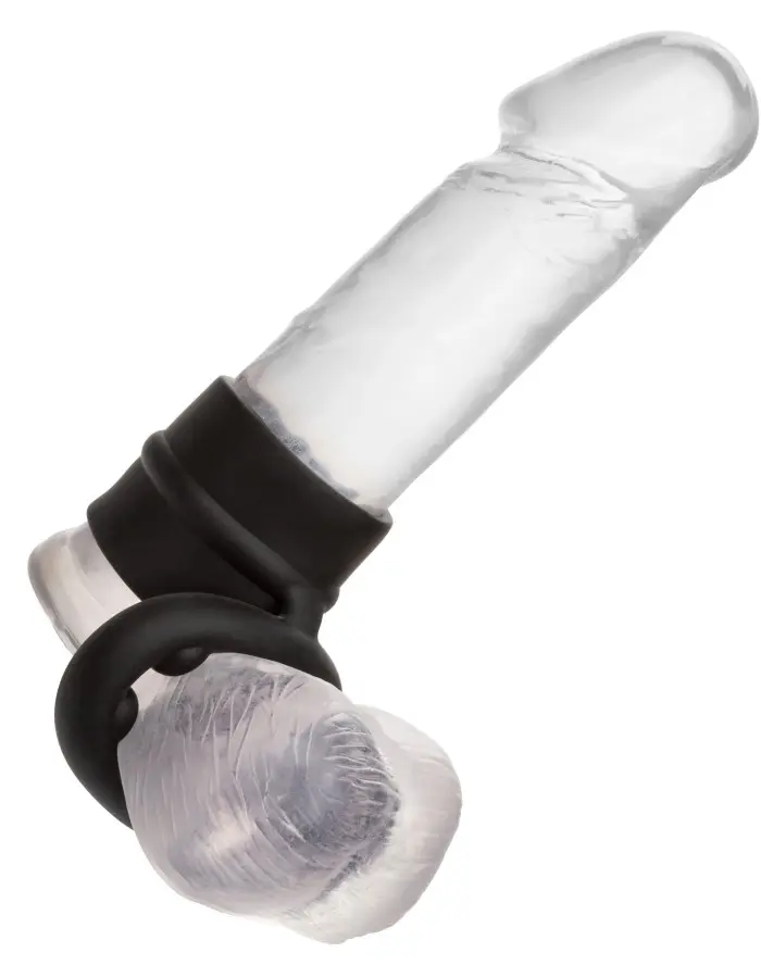Alpha Liquid Silicone Dual Support Magnum Ring - Black