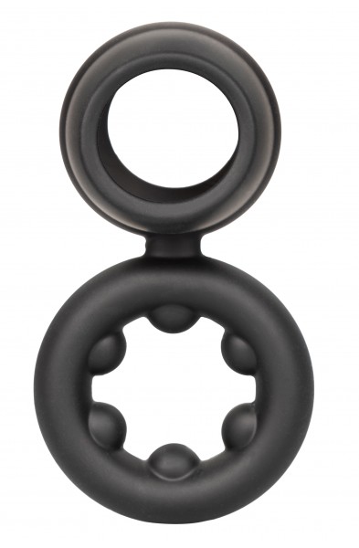 Alpha Liquid Silicone Dual Support Magnum Ring - Black