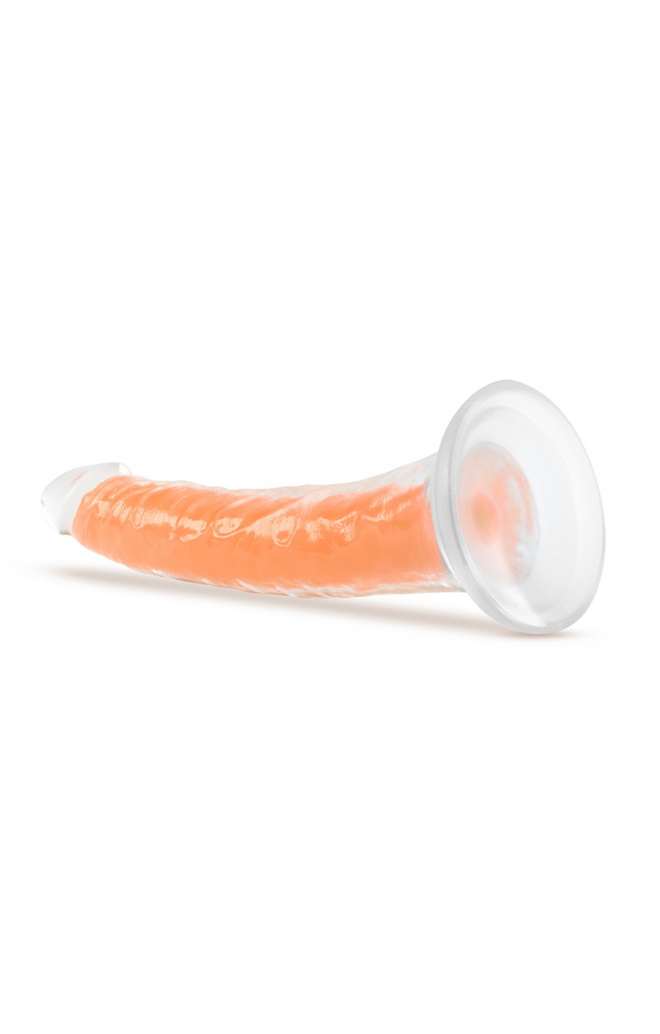 Neo Elite Glow in the Dark - Lavo - 7 Inch Silicone Dual Density Dildo -  Neon Orange - BL-12719