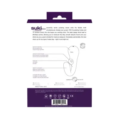 Suki Plus Rechargeable Dual Sonic Vibe - Deep Purple