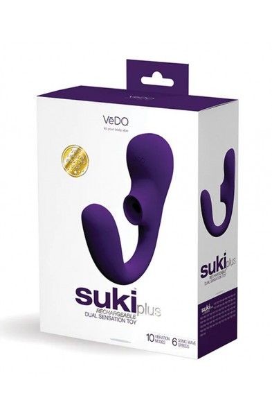 Suki Plus Rechargeable Dual Sonic Vibe - Deep  Purple