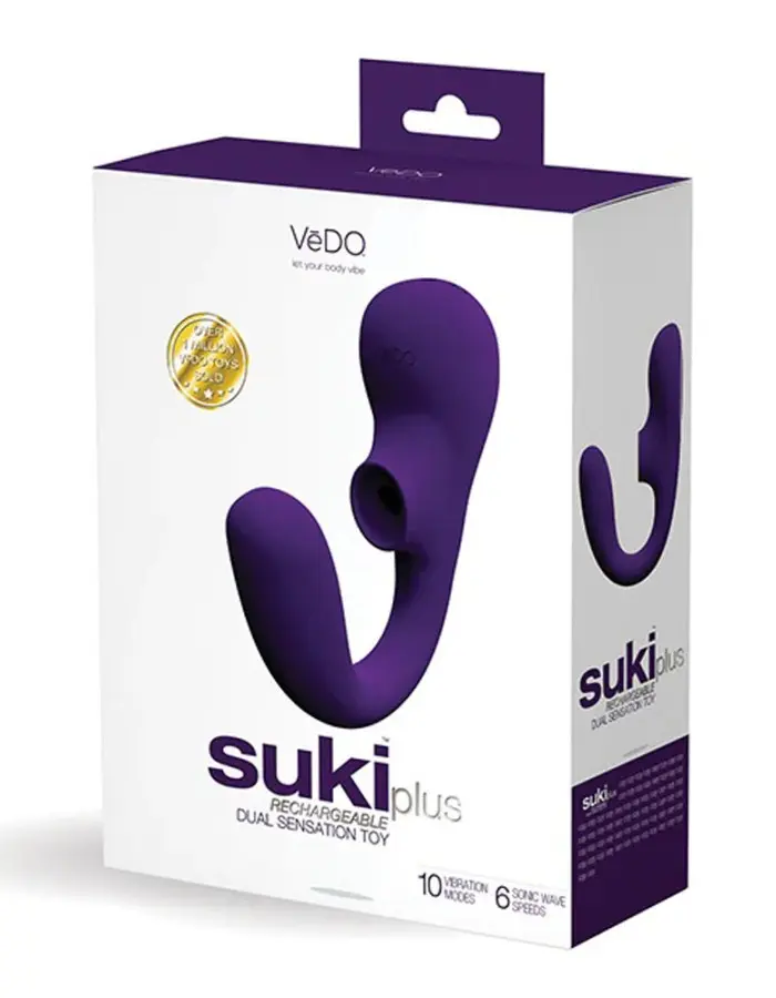 Suki Plus Rechargeable Dual Sonic Vibe - Deep Purple