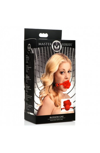 Blossom Gag Silicone Rose Gag - Red