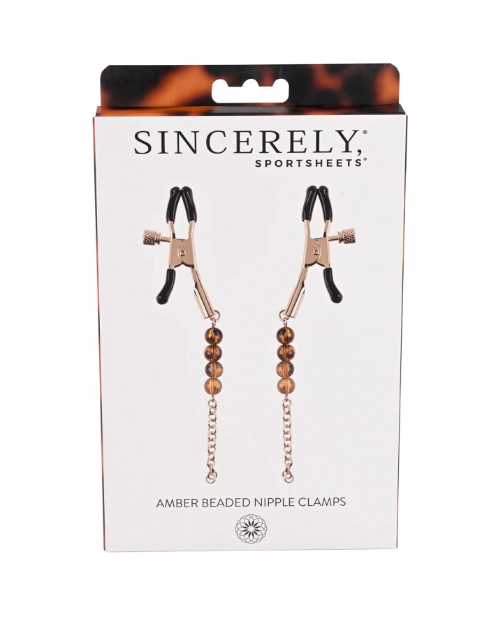 Sincerely Amber Beaded Nipple Clamp