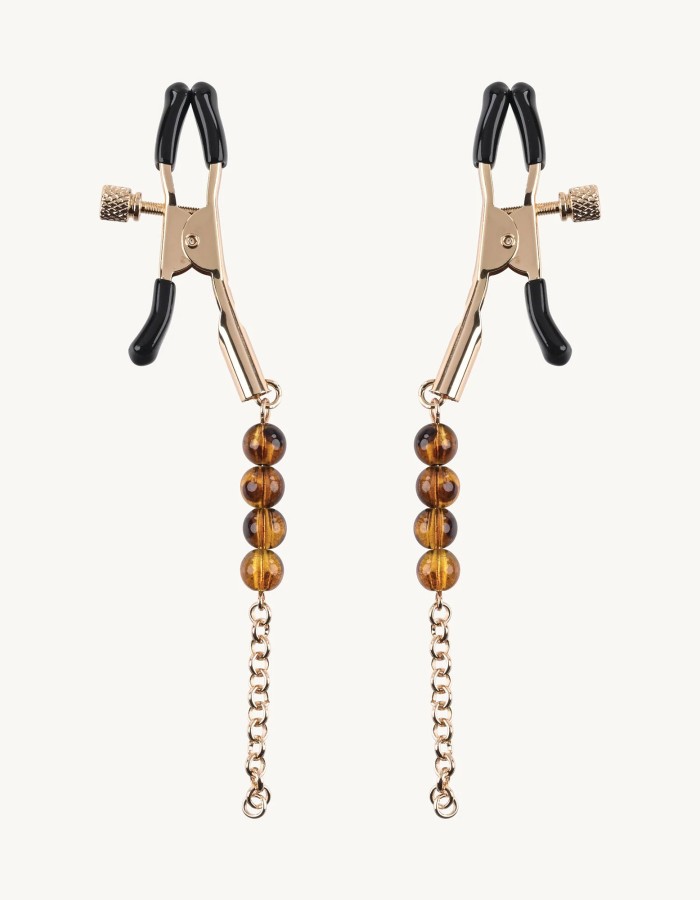 Sincerely Amber Beaded Nipple Clamp
