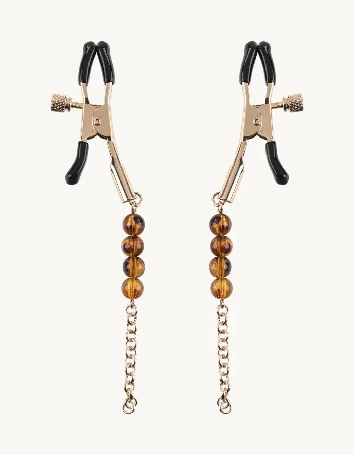 Sincerely Amber Beaded Nipple Clamp