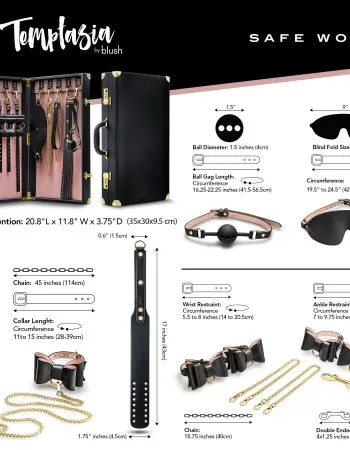 Temptasia - Safe Word - Bondage Kit With Suitcase - Black